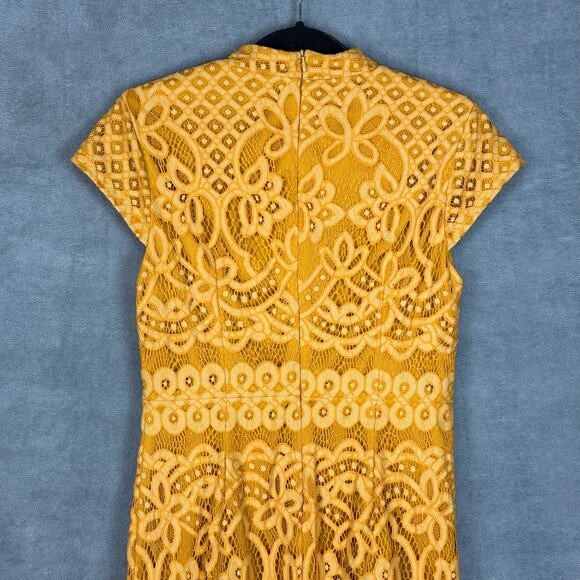 Baltic Born Yellow Lace Midi Dress - Picture 4 of 13